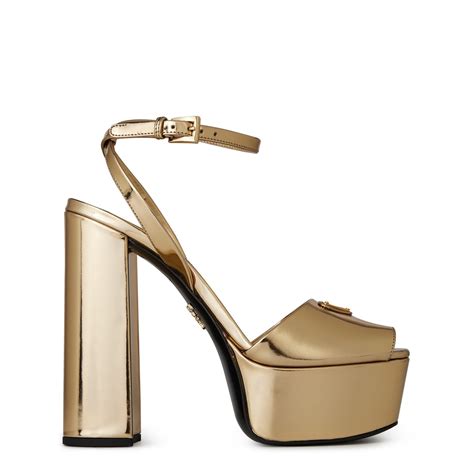 prada metallic heels